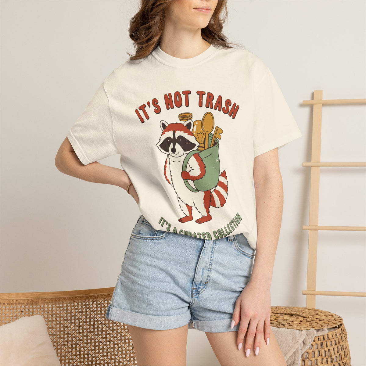 It's Not Trash It's A Curated Collection Raccoon Shirt, Comfort Colors Thrifting Tee, Funny Trash Panda Gift, Thrift Lover Shirt