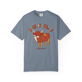 Deck The Halls Eventually Highland Cow Shirt, Comfort Colors Funny Christmas Cow Tee, Cow Lover Holiday Gift, Retro Xmas Shirt