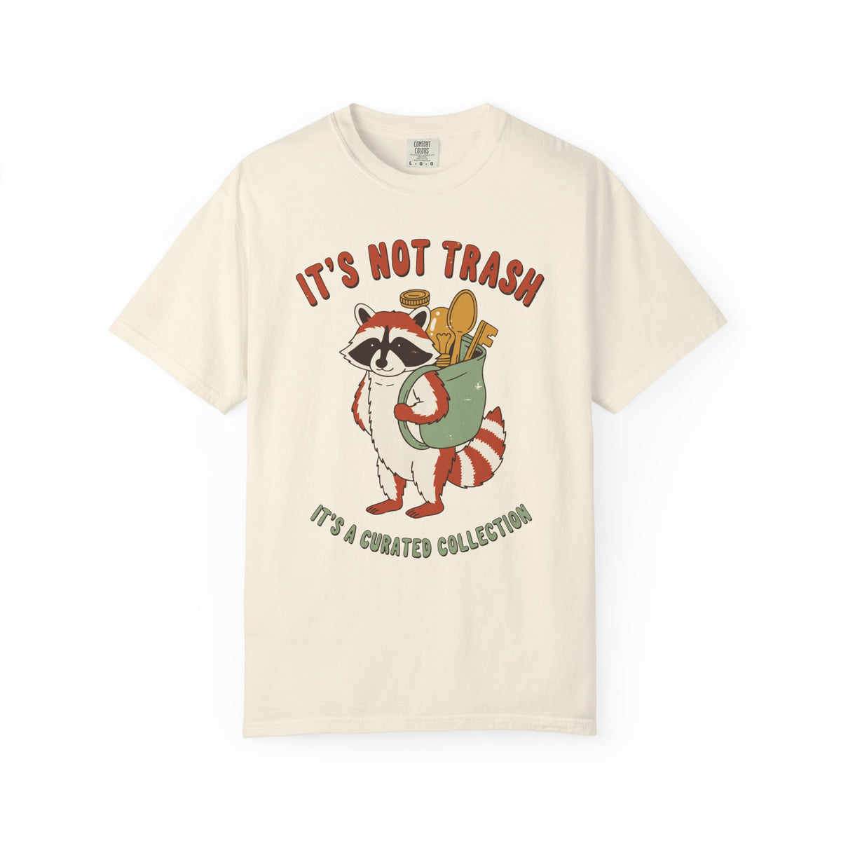 It's Not Trash It's A Curated Collection Raccoon Shirt, Comfort Colors Thrifting Tee, Funny Trash Panda Gift, Thrift Lover Shirt