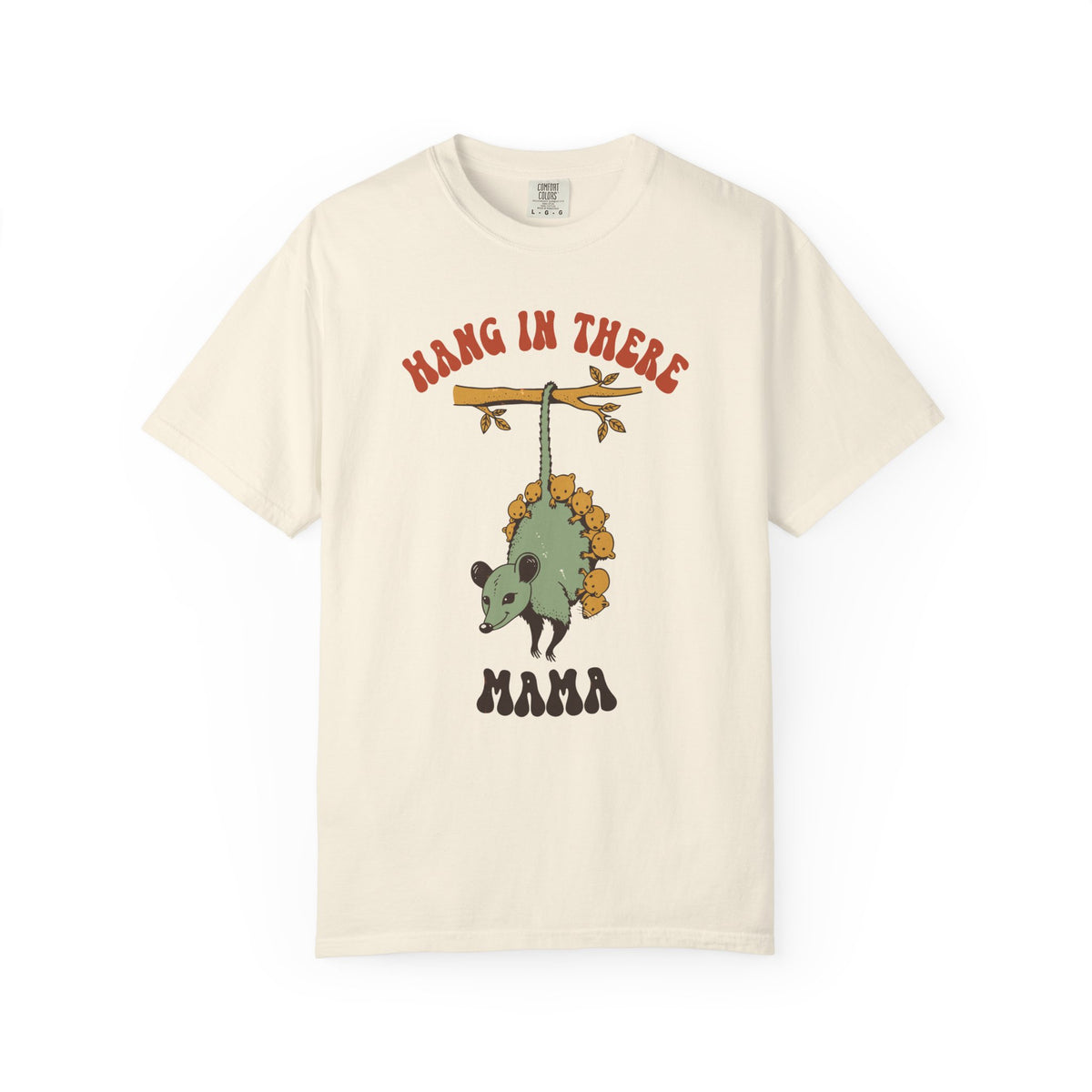 Hang In There Mama Possum Shirt, Comfort Colors Mom Tee, Funny New Mom Gift, Mother's Day Shirt, Cute Opossum Mama Gift