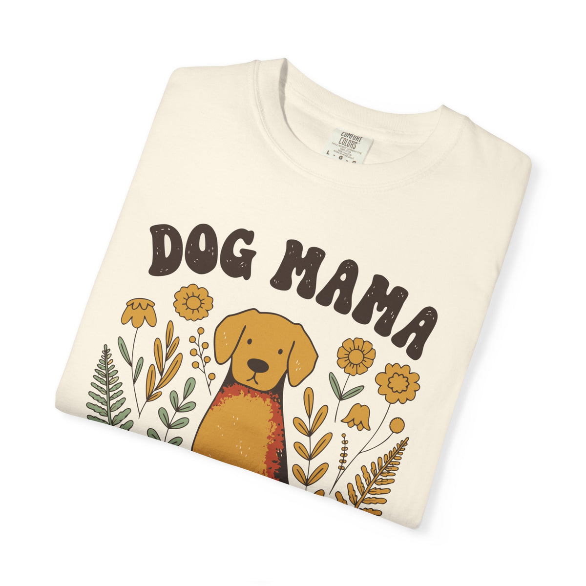 Dog Mama Shirt, Comfort Colors Floral Dog Mom Tee, Cottagecore Dog Lover Gift, Retro Dog Mom Shirt, Rescue Mom Gift