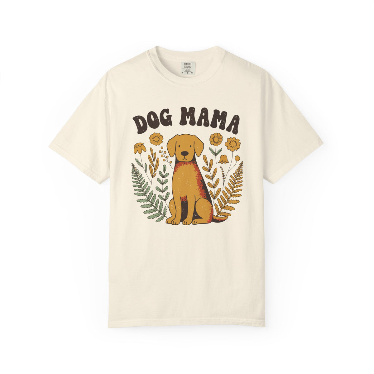 Dog Mama Shirt, Comfort Colors Floral Dog Mom Tee, Cottagecore Dog Lover Gift, Retro Dog Mom Shirt, Rescue Mom Gift
