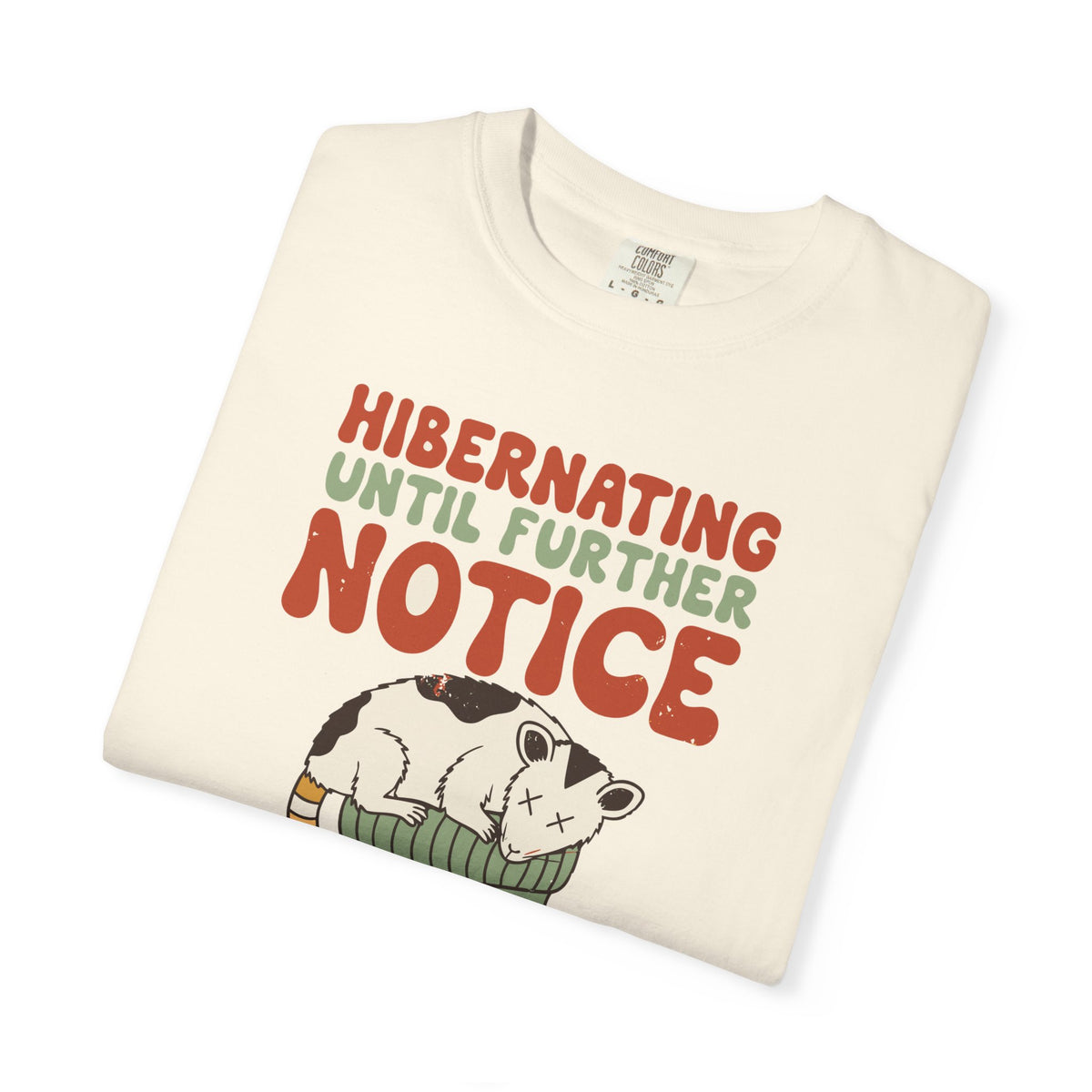 Hibernating Until Further Notice Possum Shirt, Comfort Colors Cozy Winter Tee, Funny Christmas Introvert Gift, Retro Animal Shirt