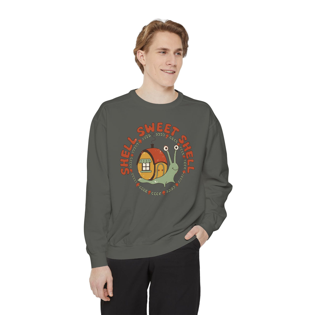 Shell Sweet Shell Snail Sweatshirt, Comfort Colors Cottagecore Homebody Crewneck, Cute Snail Cottage Gift, Cozy Introvert Sweatshirt