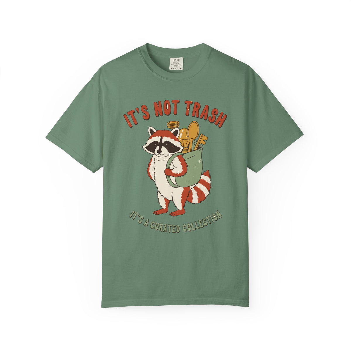 It's Not Trash It's A Curated Collection Raccoon Shirt, Comfort Colors Thrifting Tee, Funny Trash Panda Gift, Thrift Lover Shirt