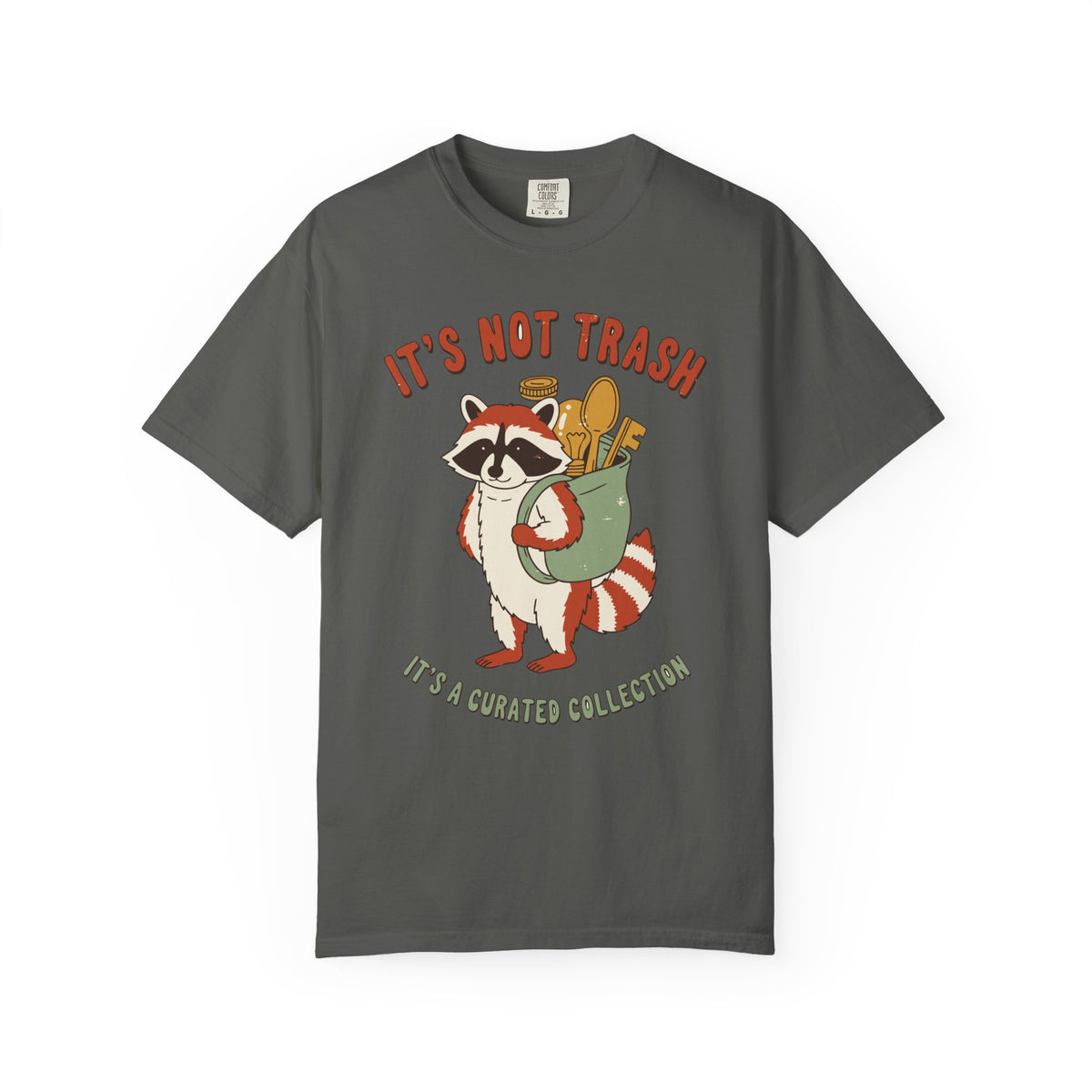 It's Not Trash It's A Curated Collection Raccoon Shirt, Comfort Colors Thrifting Tee, Funny Trash Panda Gift, Thrift Lover Shirt
