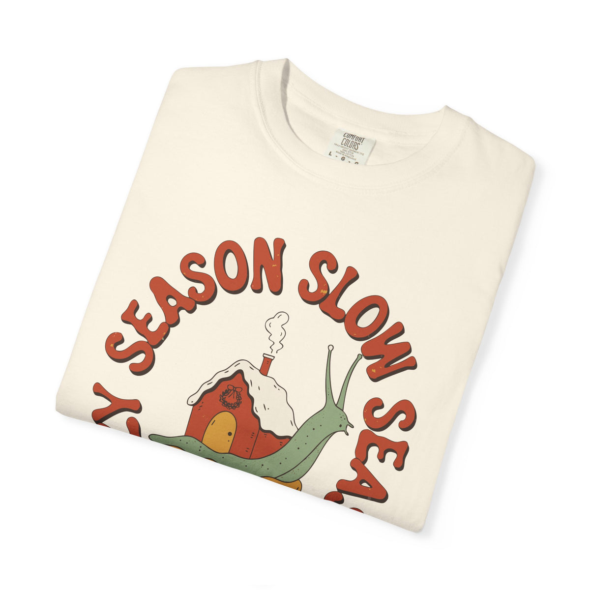 Cozy Season Slow Season Snail Shirt, Comfort Colors Cottagecore Winter Tee, Cozy Homebody Gift, Retro Snail Cottage Shirt