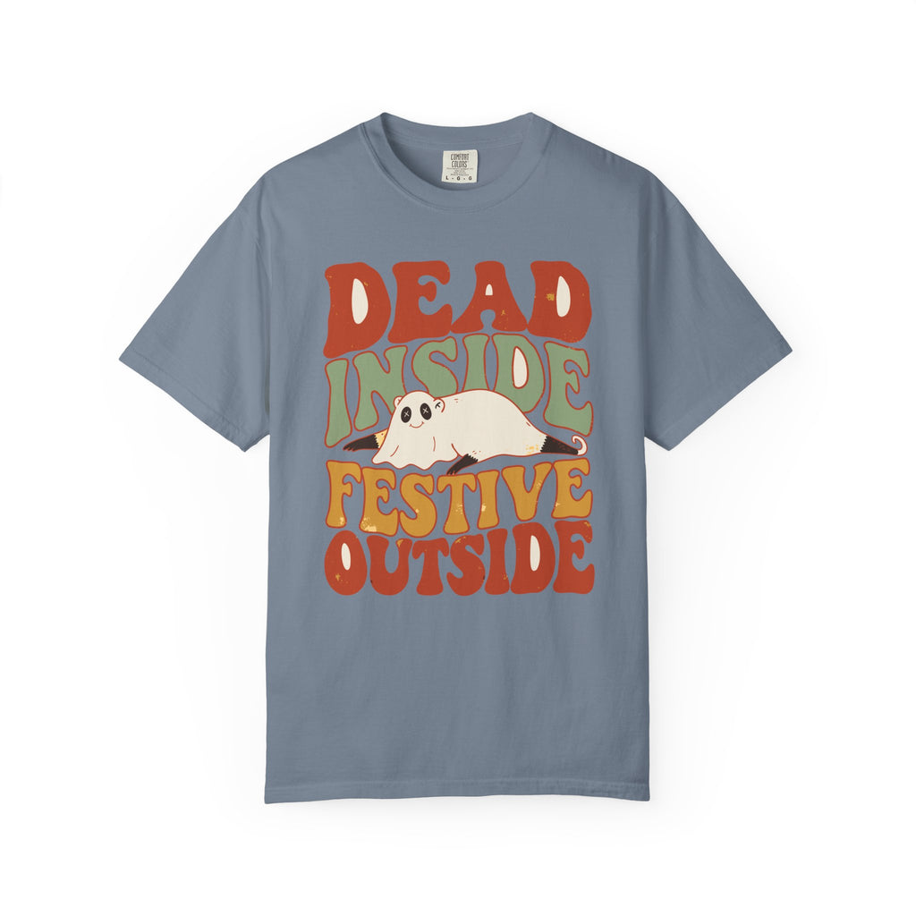 Dead Inside Festive Outside Possum Shirt, Comfort Colors Funny Halloween Tee, Sarcastic Spooky Gift, Retro Possum Shirt