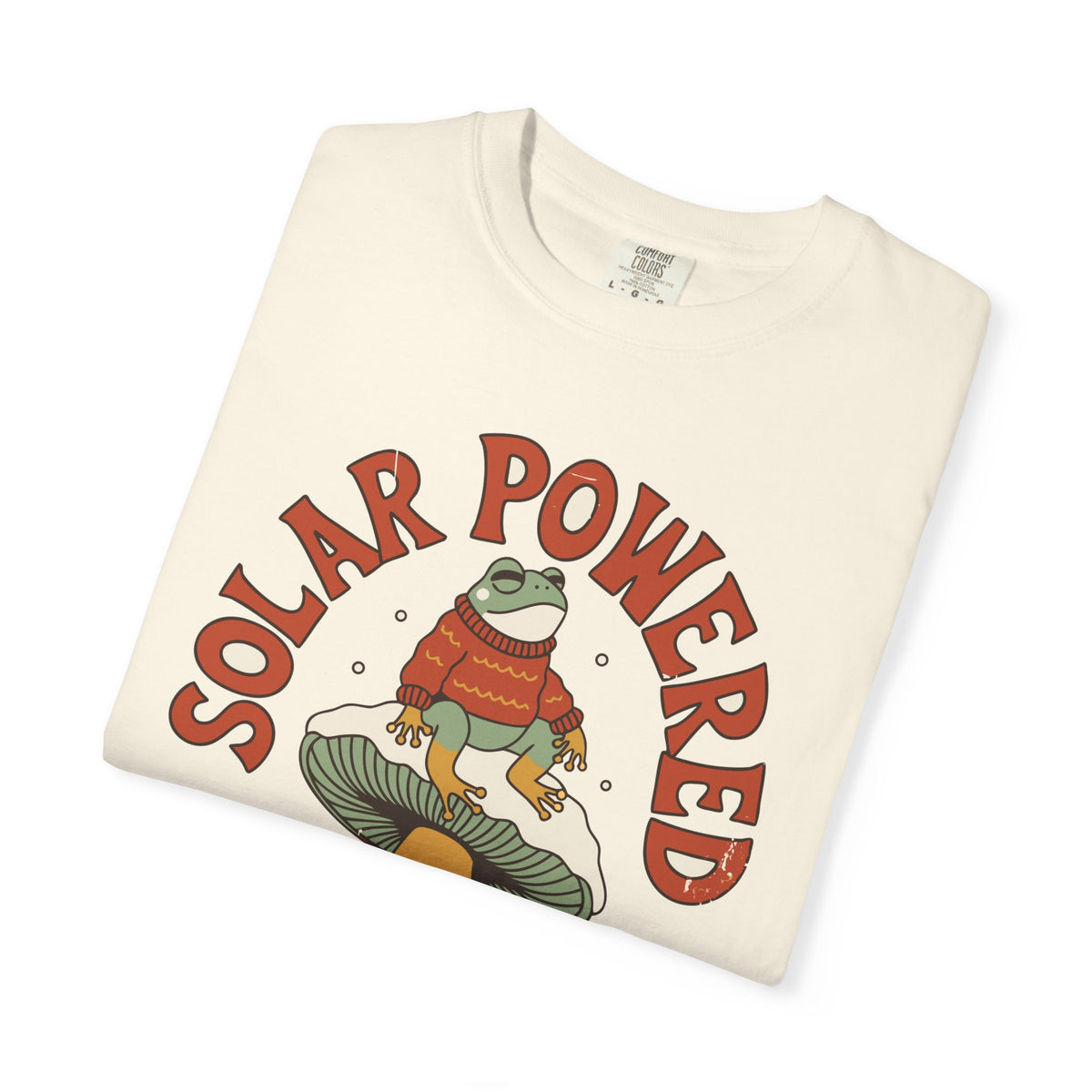 Solar Powered Currently Offline Frog Shirt, Comfort Colors Cozy Winter Frog Tee, Funny Cottagecore Gift, Retro Mushroom Shirt