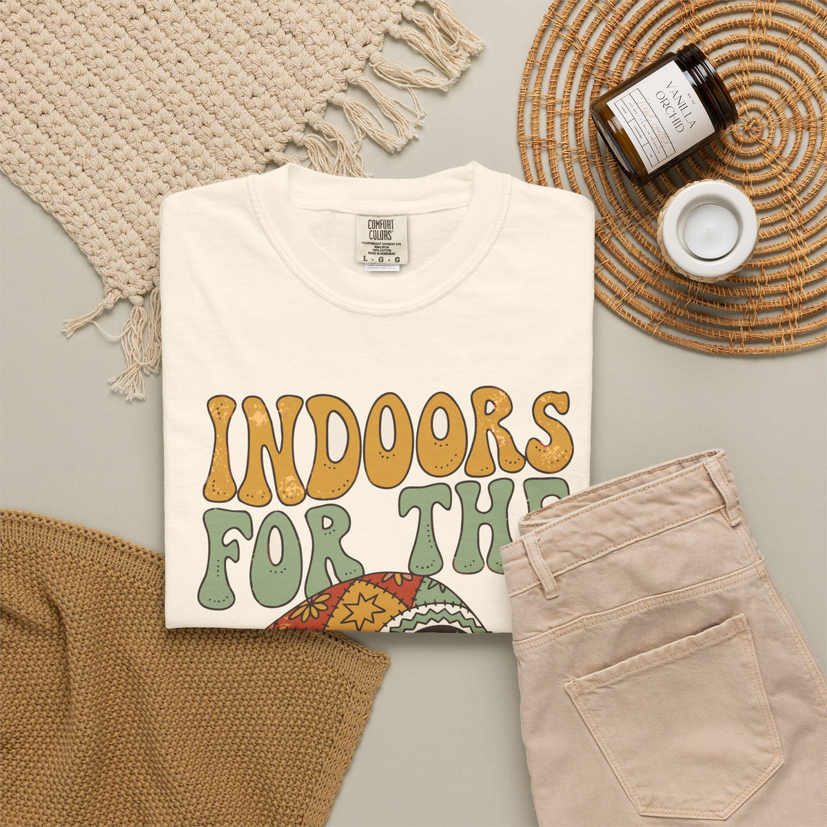 Sleepy Cat Comfort Colors Shirt, Indoors For The Foreseeable, Hygge Cat Nap Tee, Cat Lover Gift