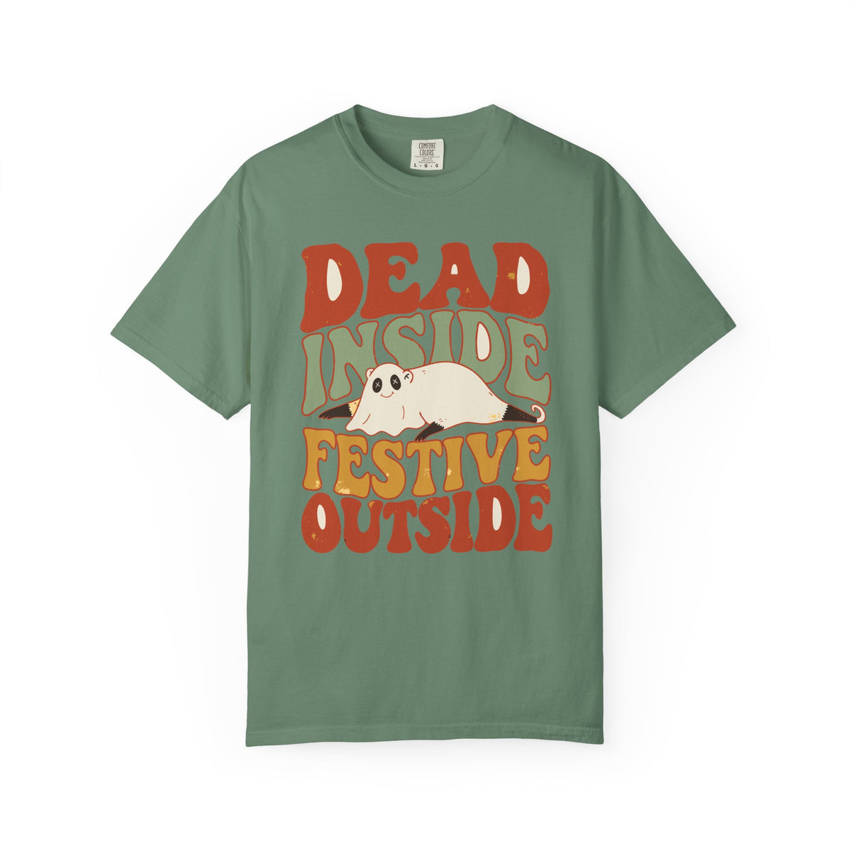 Dead Inside Festive Outside Possum Shirt, Comfort Colors Funny Halloween Tee, Sarcastic Spooky Gift, Retro Possum Shirt