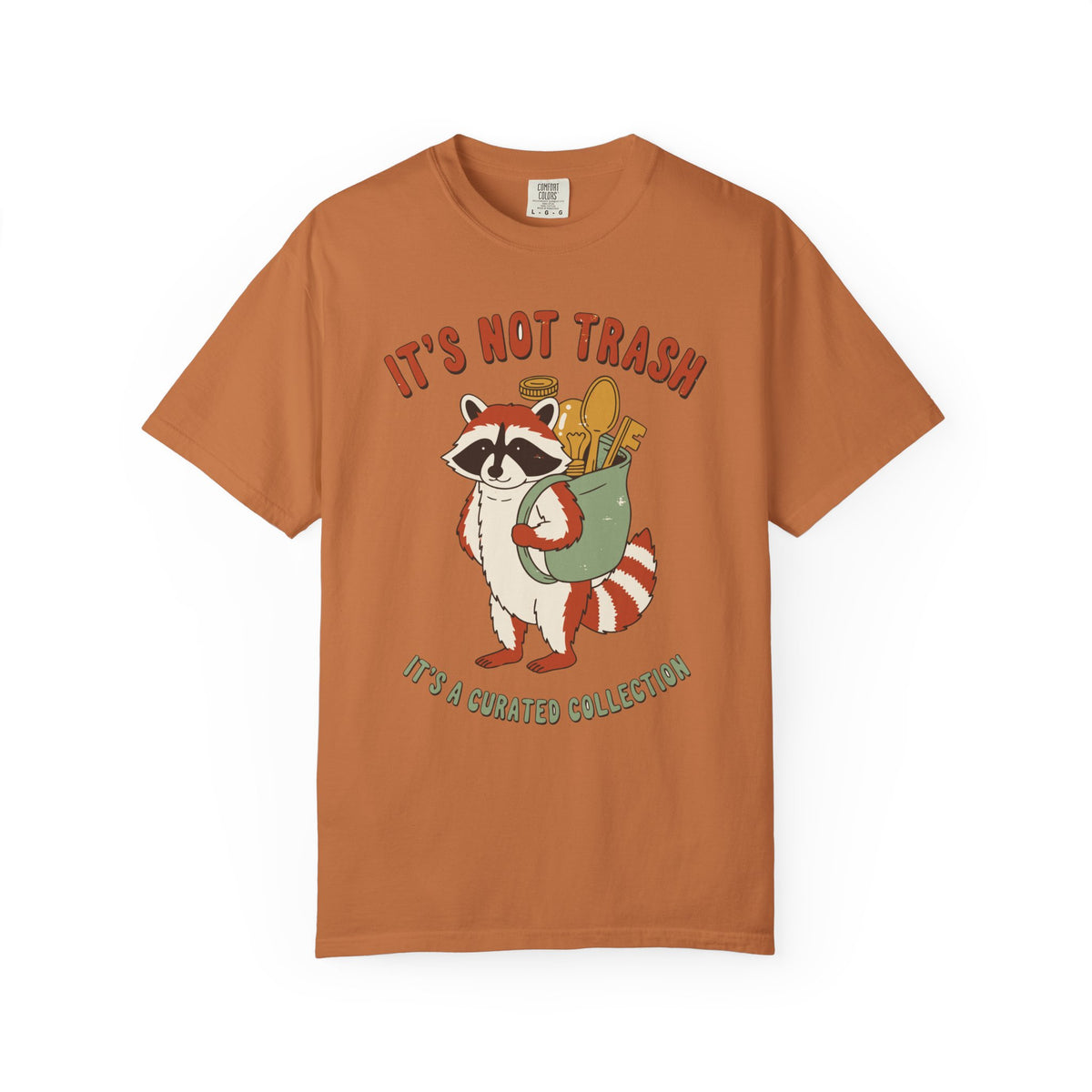 It's Not Trash It's A Curated Collection Raccoon Shirt, Comfort Colors Thrifting Tee, Funny Trash Panda Gift, Thrift Lover Shirt